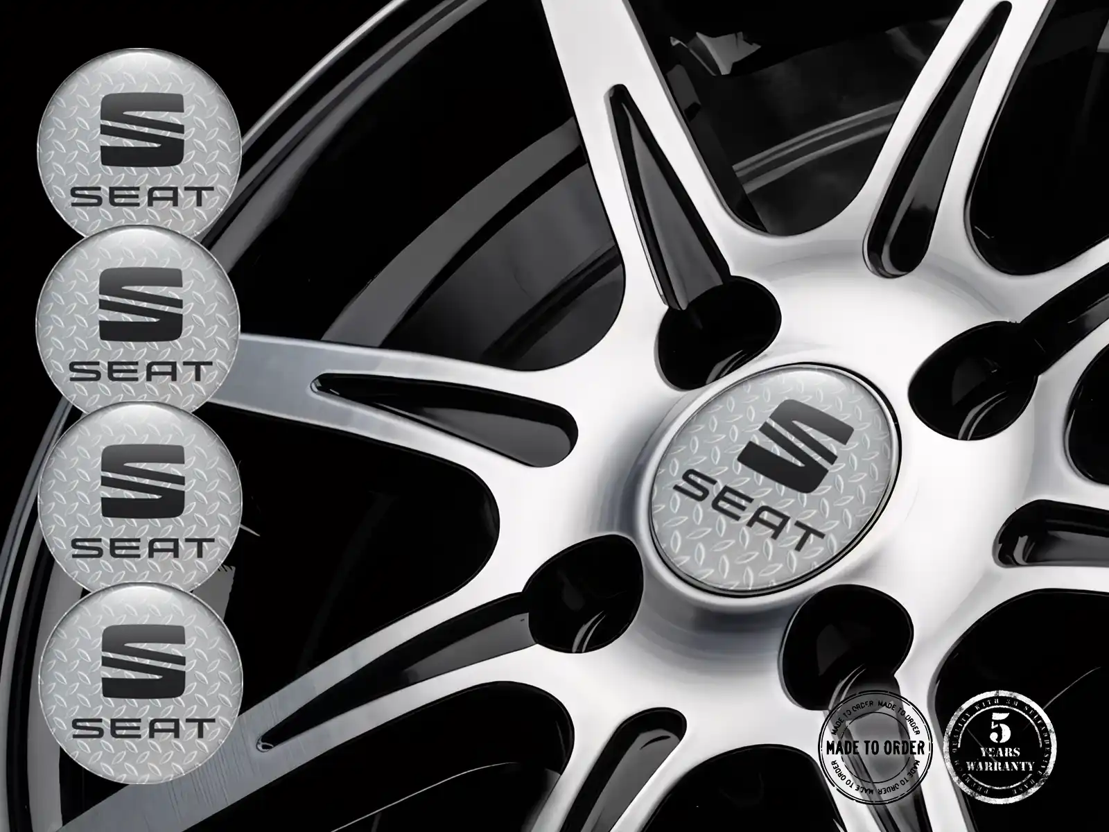 Seat Radaufkleber Ausgabe Luxusgewölbte Logos